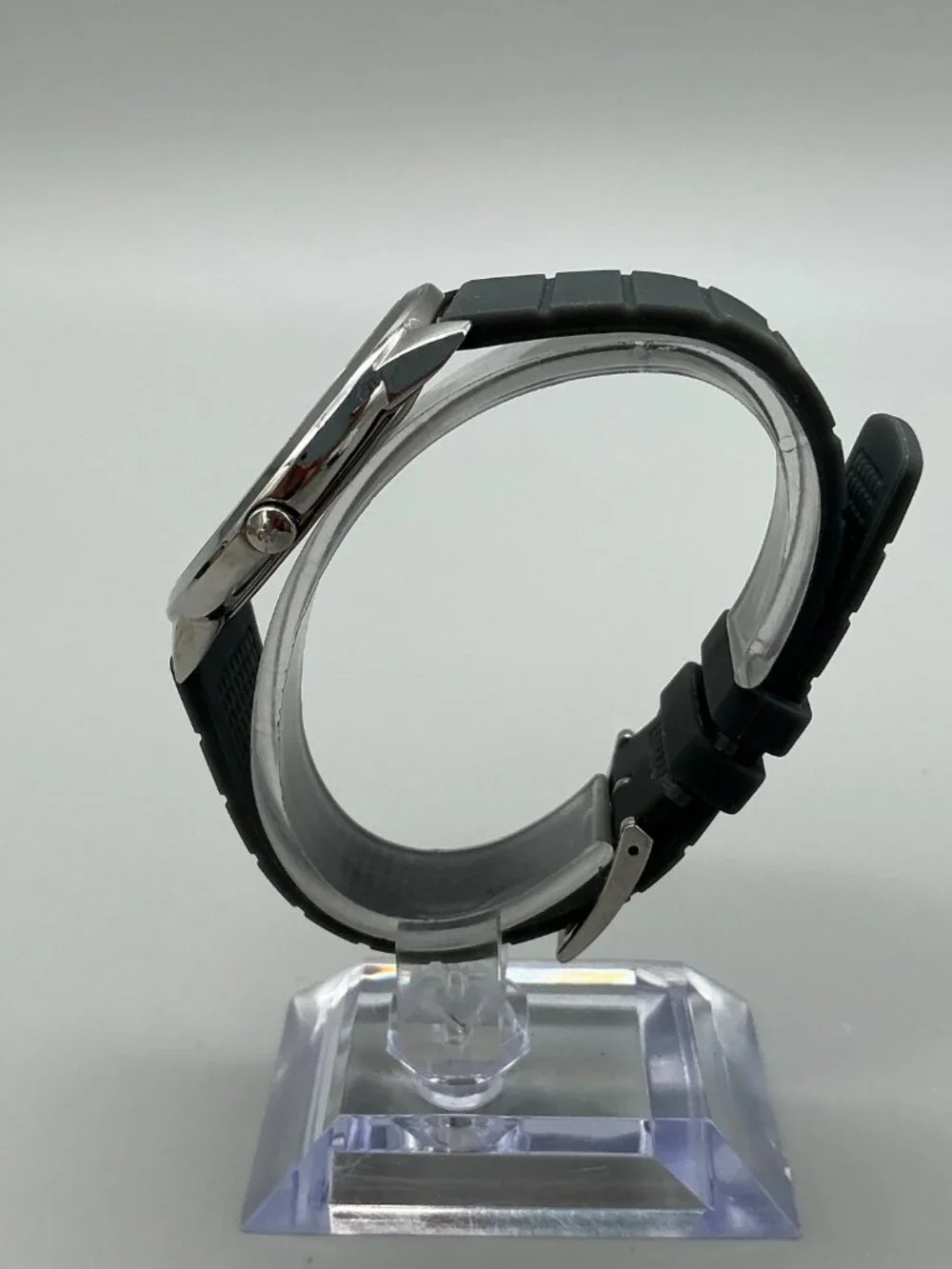 Calvin Klein Minimal Unisex 40mm Silver Tone Black Red Dial Stainless Steel Case